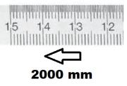HORIZONTAL FLEXIBLE RULE CLASS II RIGHT TO LEFT 2000 MM SECTION 18x0,5 MM<BR>REF : RGH96-D22M0C050
